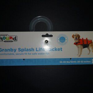 Brand New Outward Hound Orange & Grey Size Large Dog Life Jacket